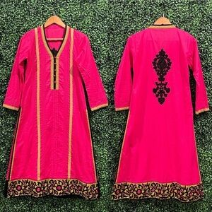 SAREE EMBROIDERED DRESS 3/4